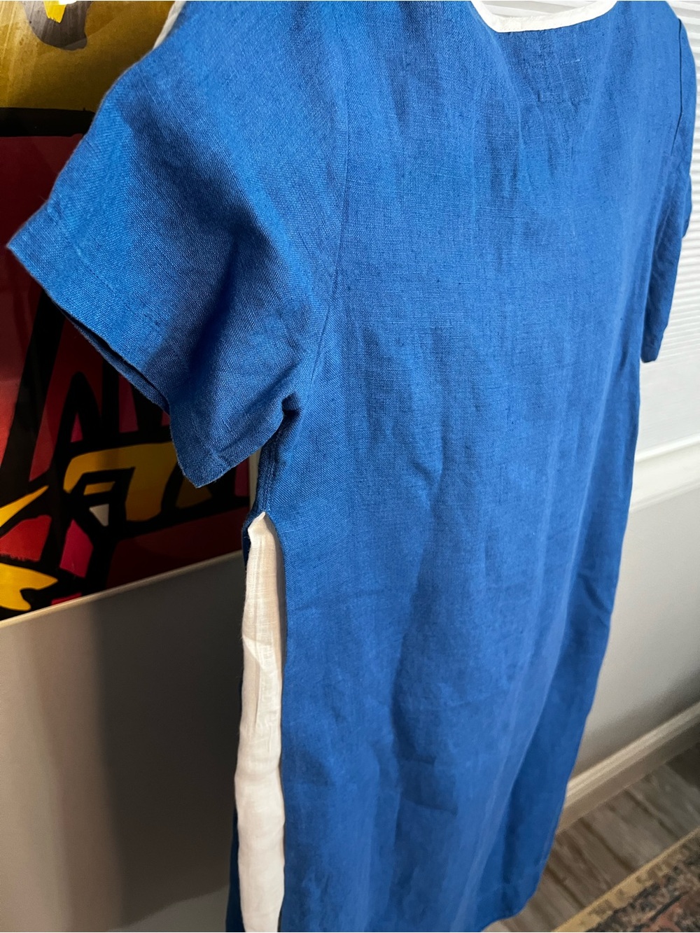 LueL linenwear Blue And White Short Sleeve 6 Small The Lithuanian brand
Button - Picture 10 of 12
